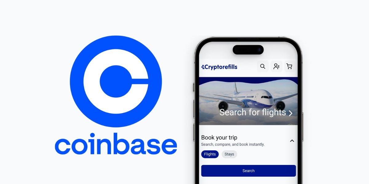 Pay with Coinbase on Cryptorefills: Book flights and hotels with crypto