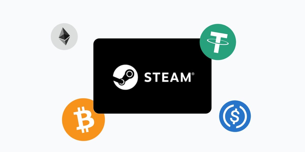 Steam-Geschenkkarte mit Krypto kaufen