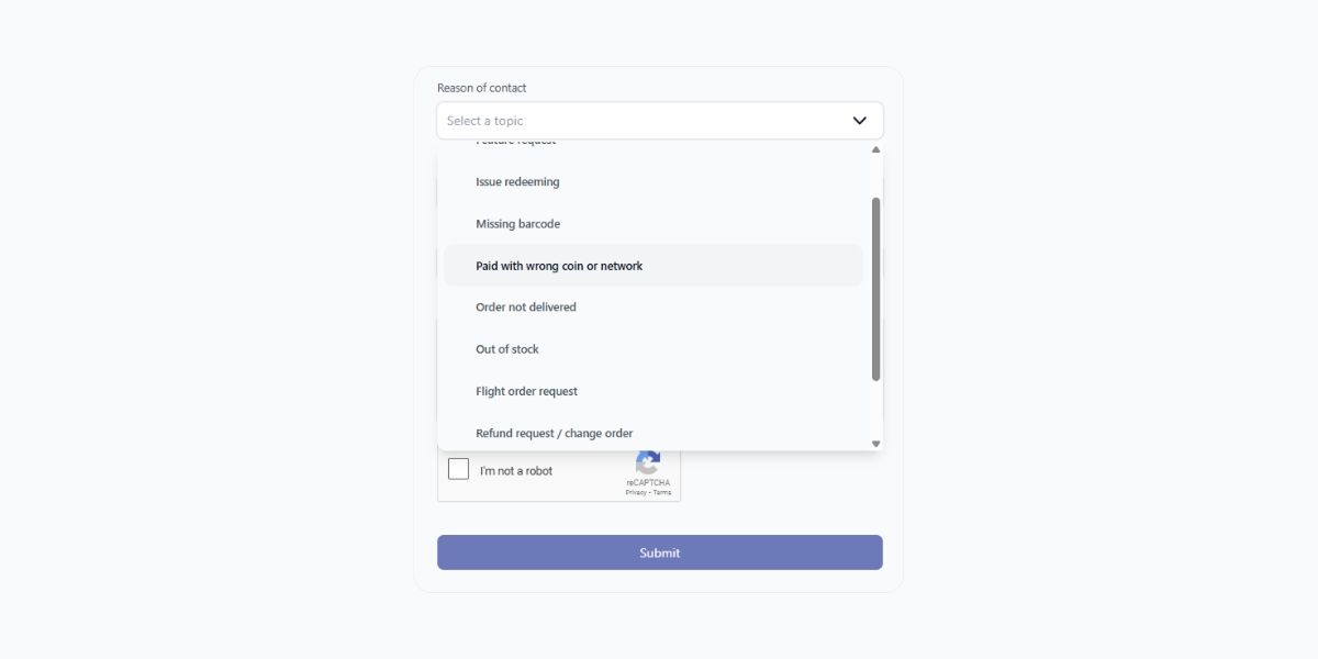 What to do if you sent the wrong coin or used the wrong blockchain network for your payment